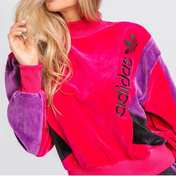adidas velour top